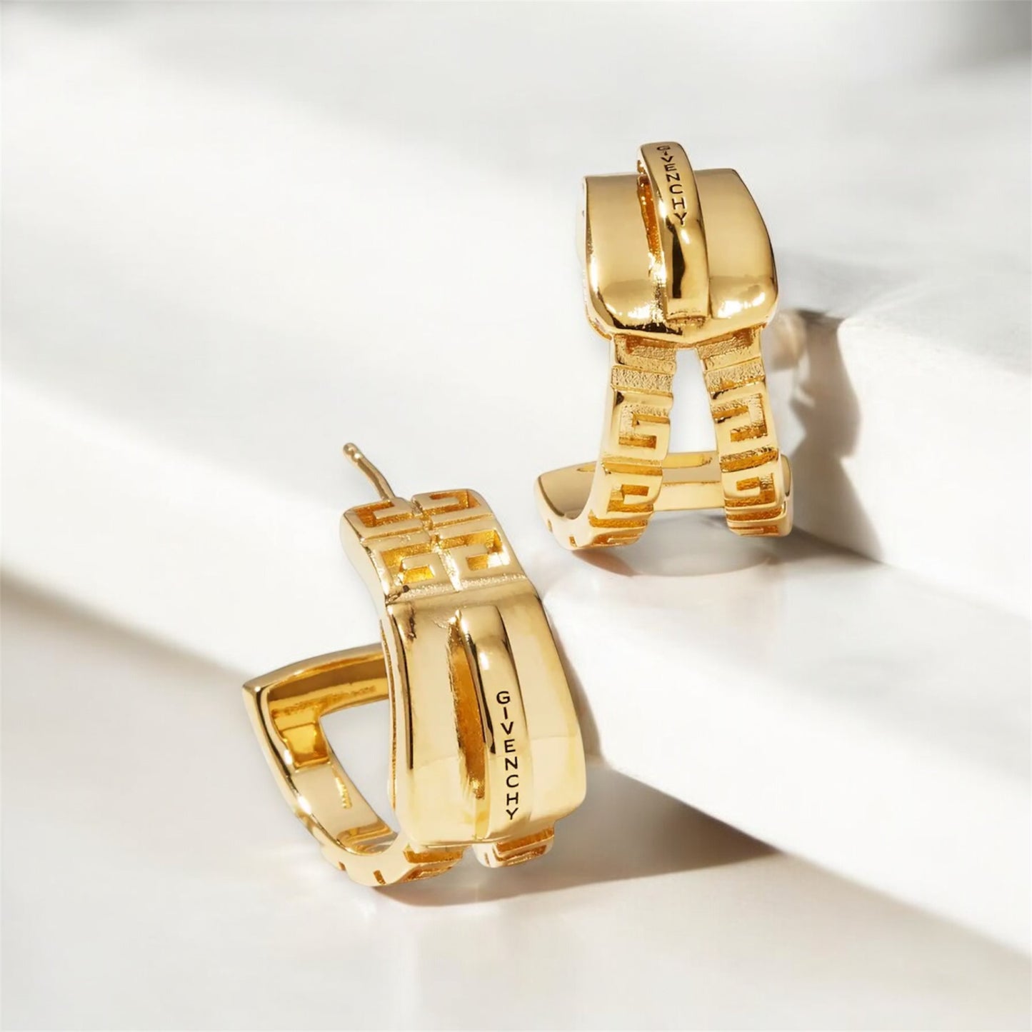 Givenchy G-Zip Golden Hoop Earrings